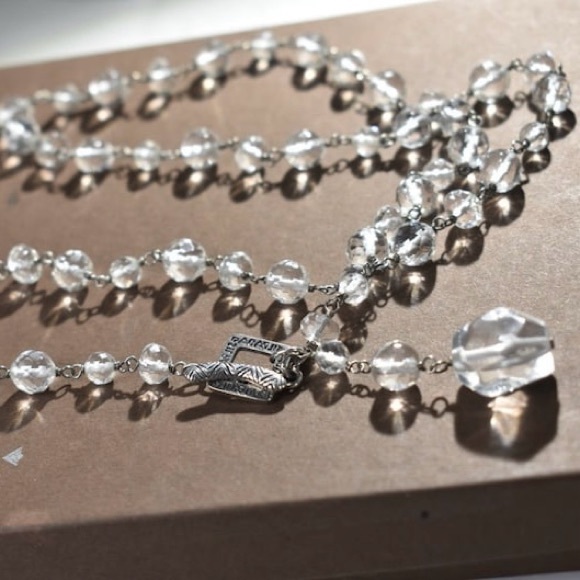 Silpada Sterling Silver Glass Bead Nugget Toggle Necklace 35” long - Picture 7 of 12